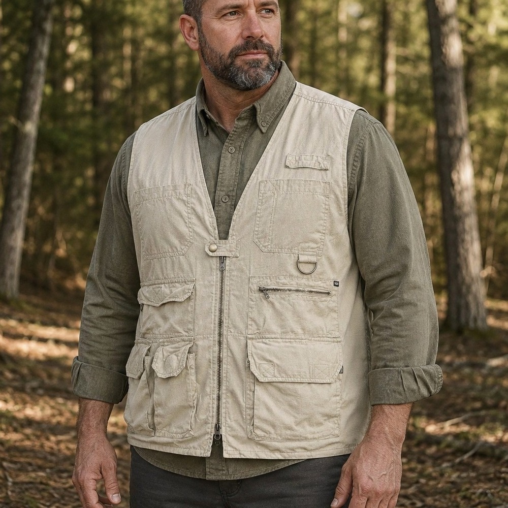 5.11 Tactical Series Mens XXXL Khaki Cotton Multi-Pocket Utility Vest Gorpcore